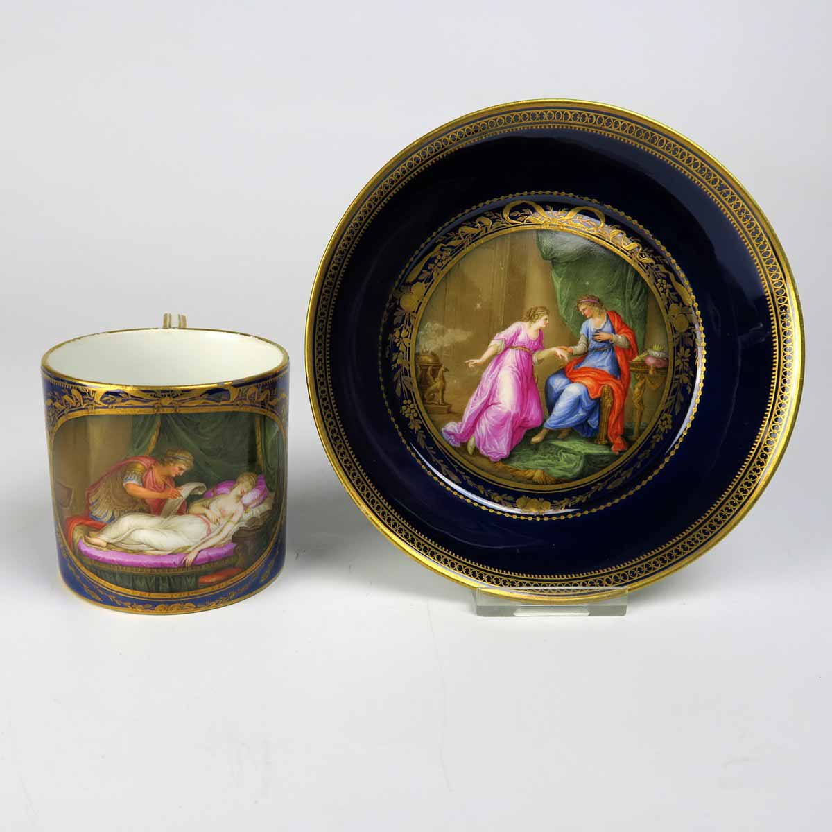 Klasicistní koflík s miskou - Míšeň