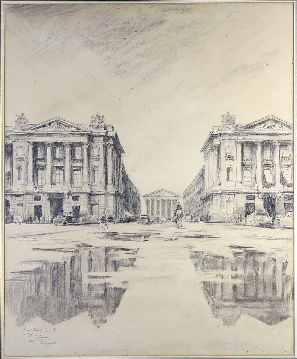 Tavík František Šimon (1877 - 1942) - Chrám La Madeleine v Paříži