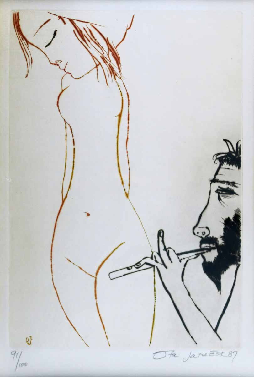 Ota Janeček (1919 - 1996) - Pan a dívka