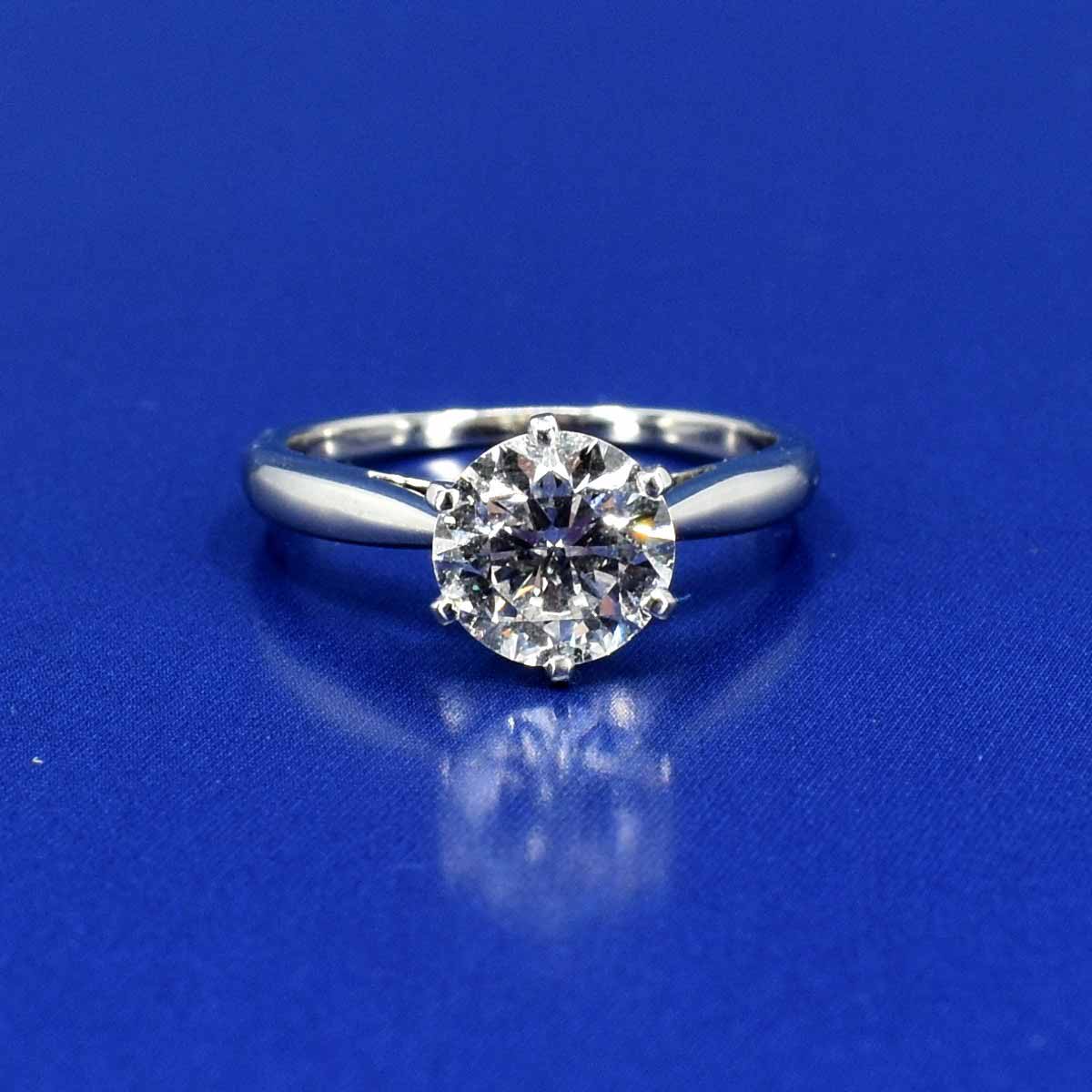 Zlatý prsten s briliantem 1,51 ct