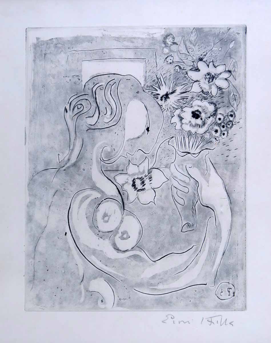 Emil Filla (1882 - 1953) - Žena s kyticí