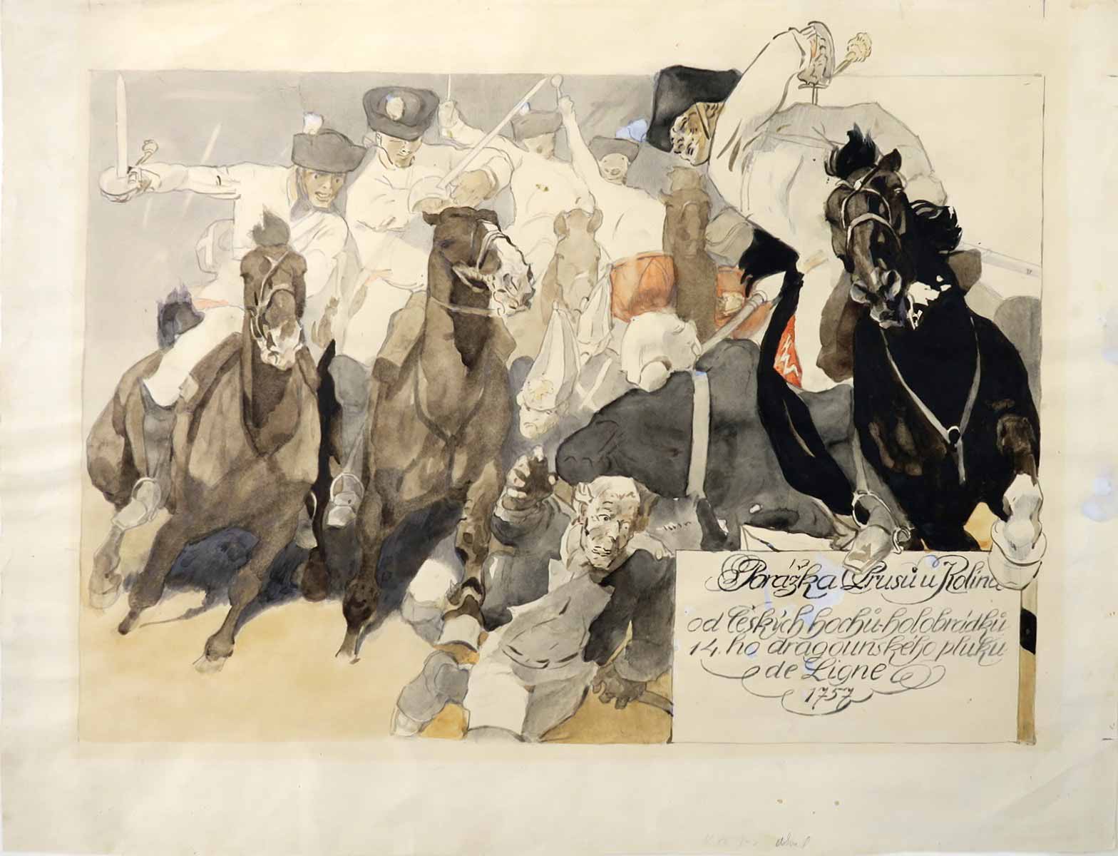 Ludvík Vacátko (1873 - 1956) - Porážka Prusů u Kolína