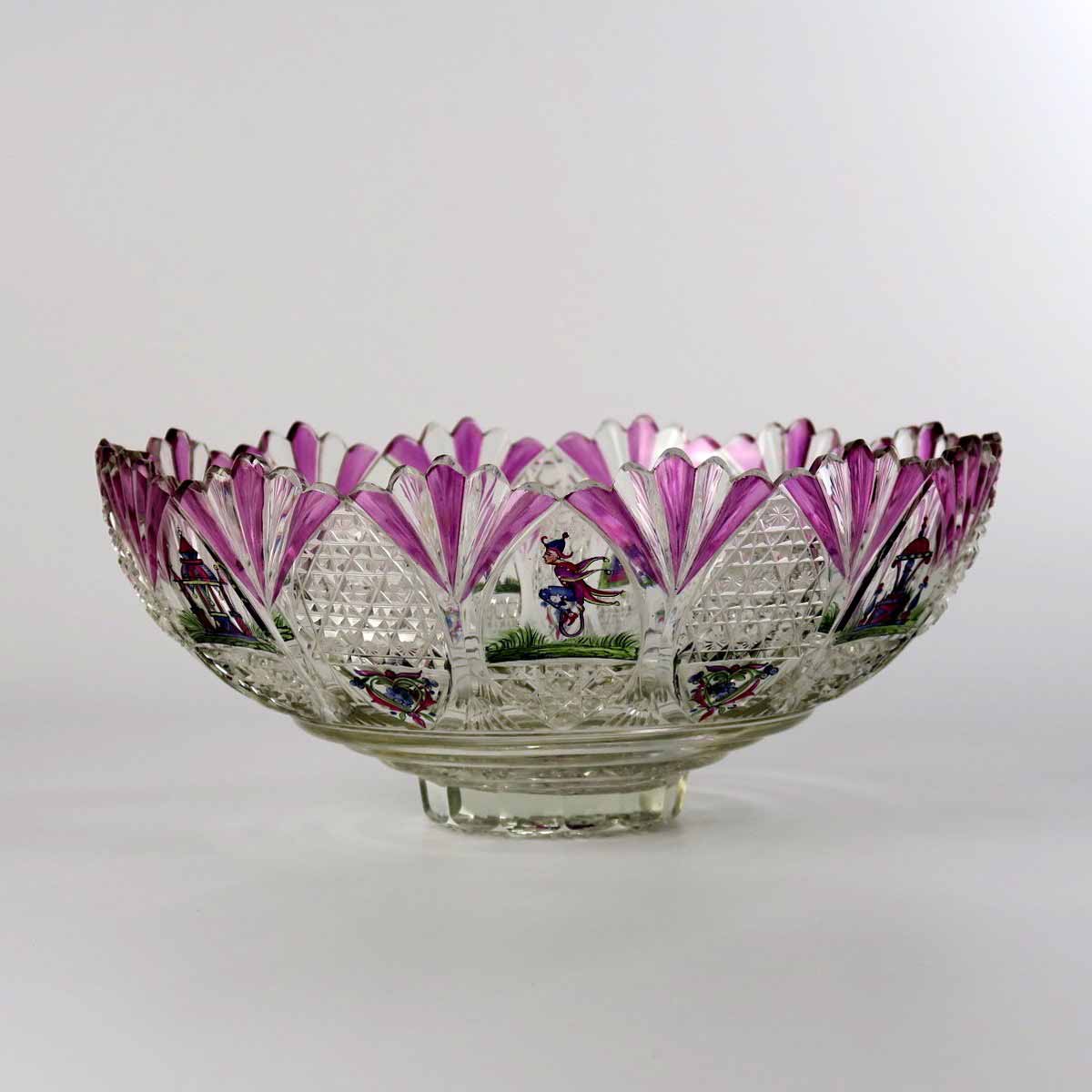 Luxusní biedermeierová mísa - Friedrich Egermann