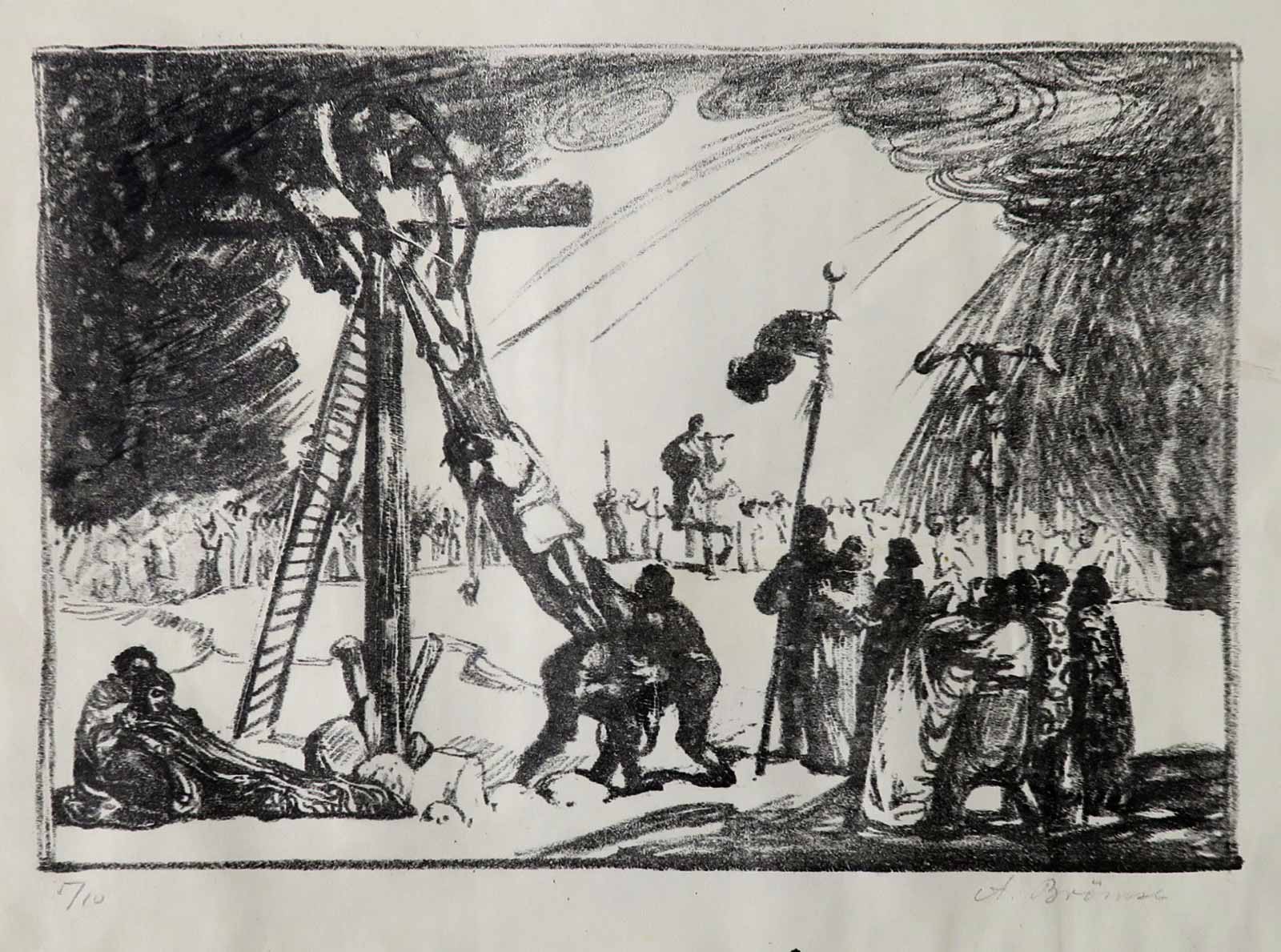 August Brömse (1873 - 1925) - Ukřižování