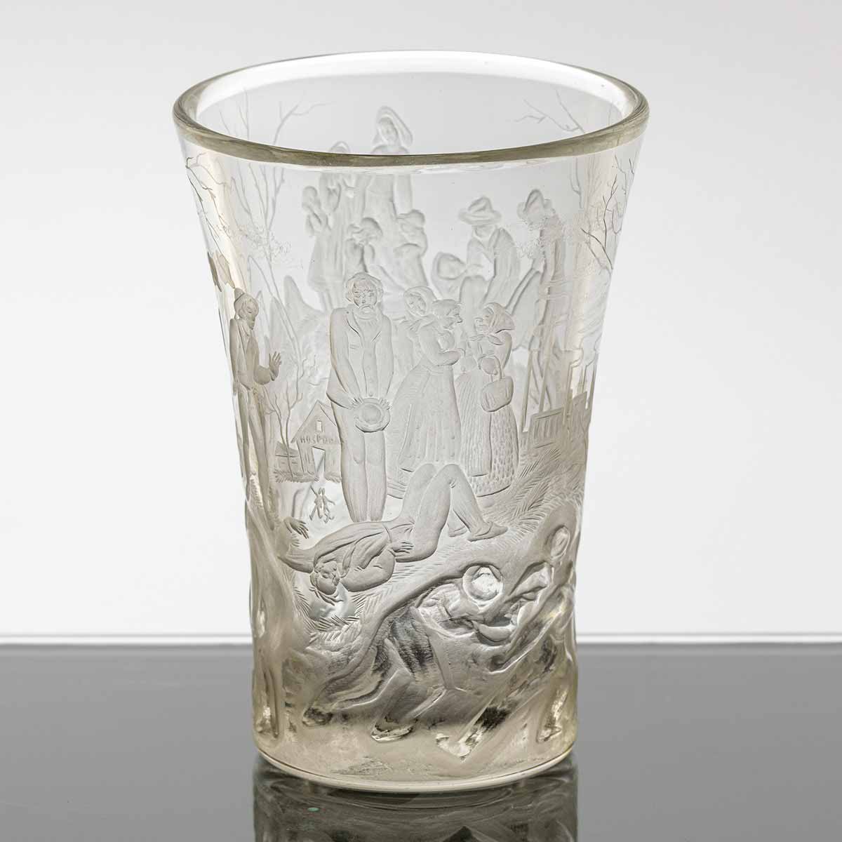 Vladimír Linka (1912 - 1976) - Vázička se sociálními motivy