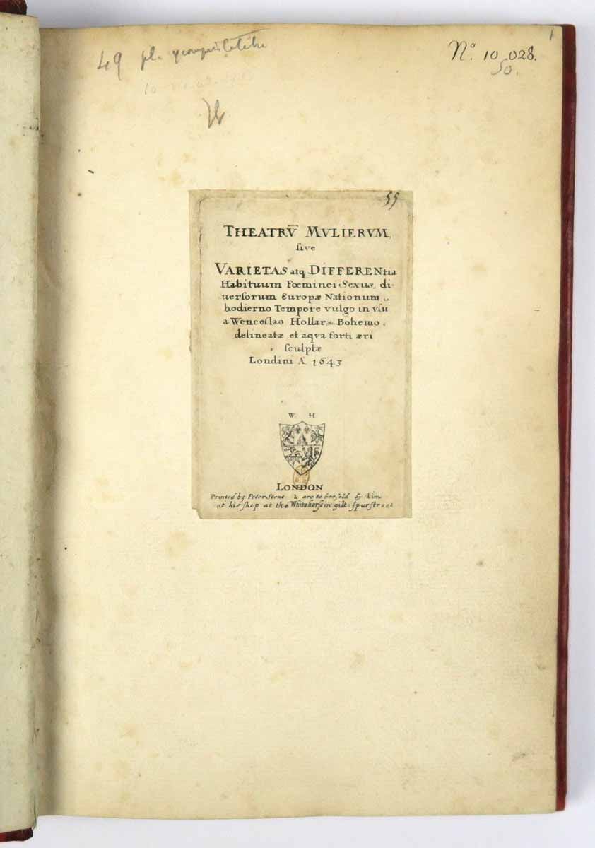 Václav Hollar (1607 - 1677) - Theatru(m) mulierum, sive Varietas atq(ue) differentia habituum… Londýn, Peter Strent, 1643