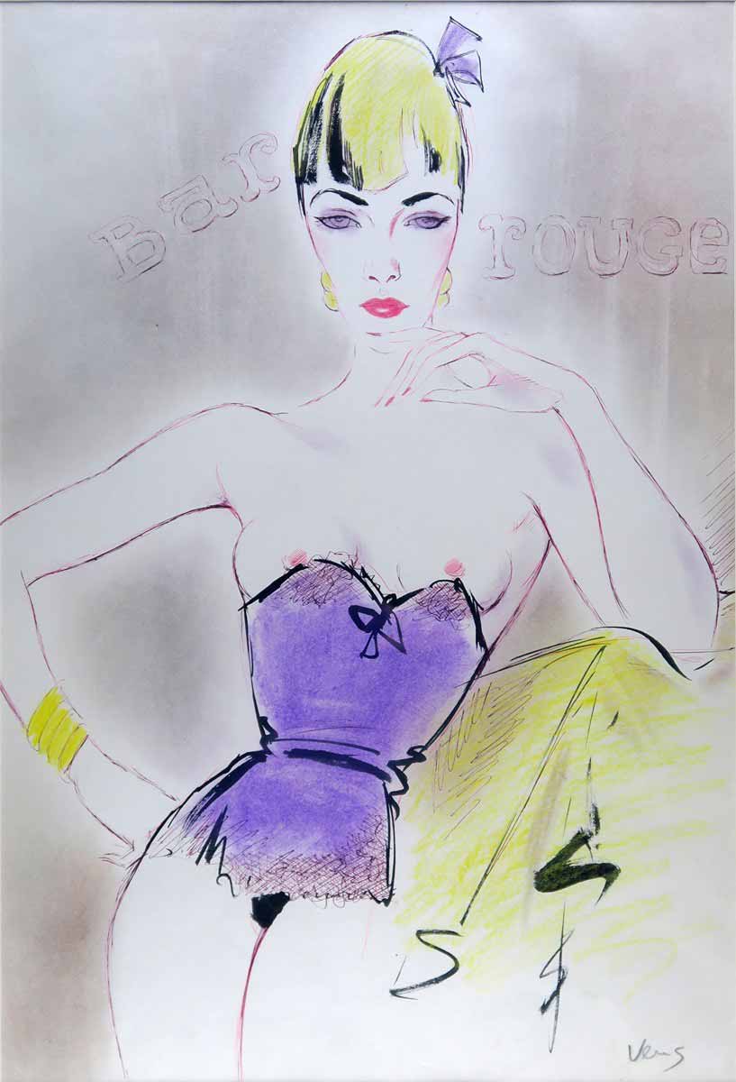 Jaroslav Veris (1900 - 1983) - Bar Rouge