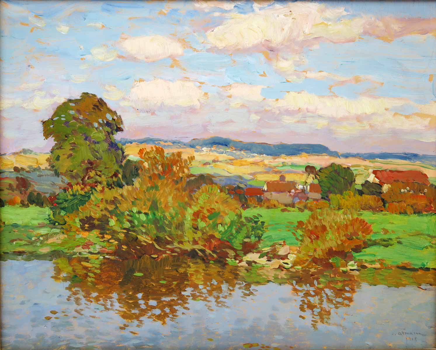 Josef Ullmann (1870 - 1922) - Letní krajina s řekou