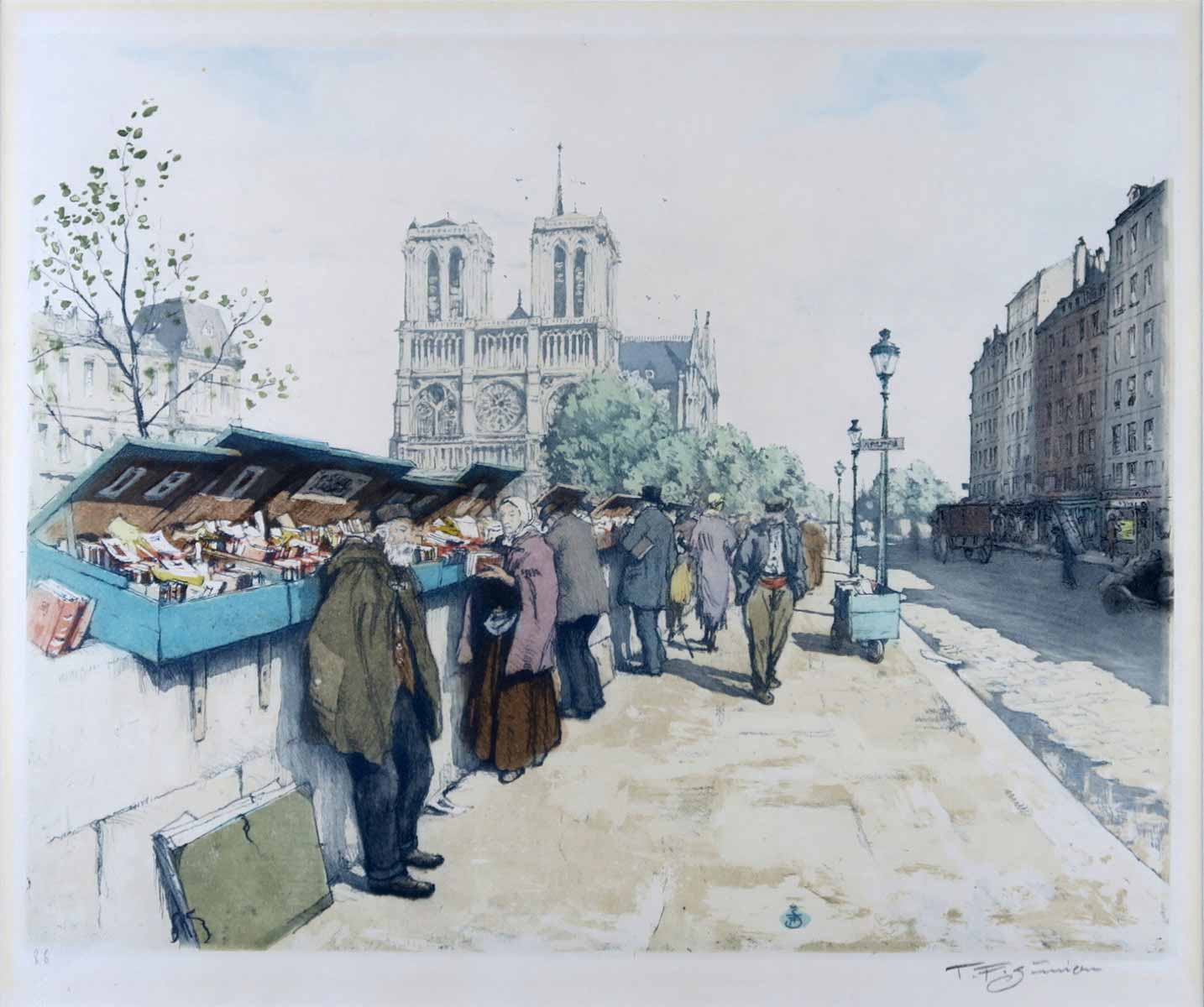 František Tavík Šimon (1877 - 1942) - Quai St. Michel v Paříži