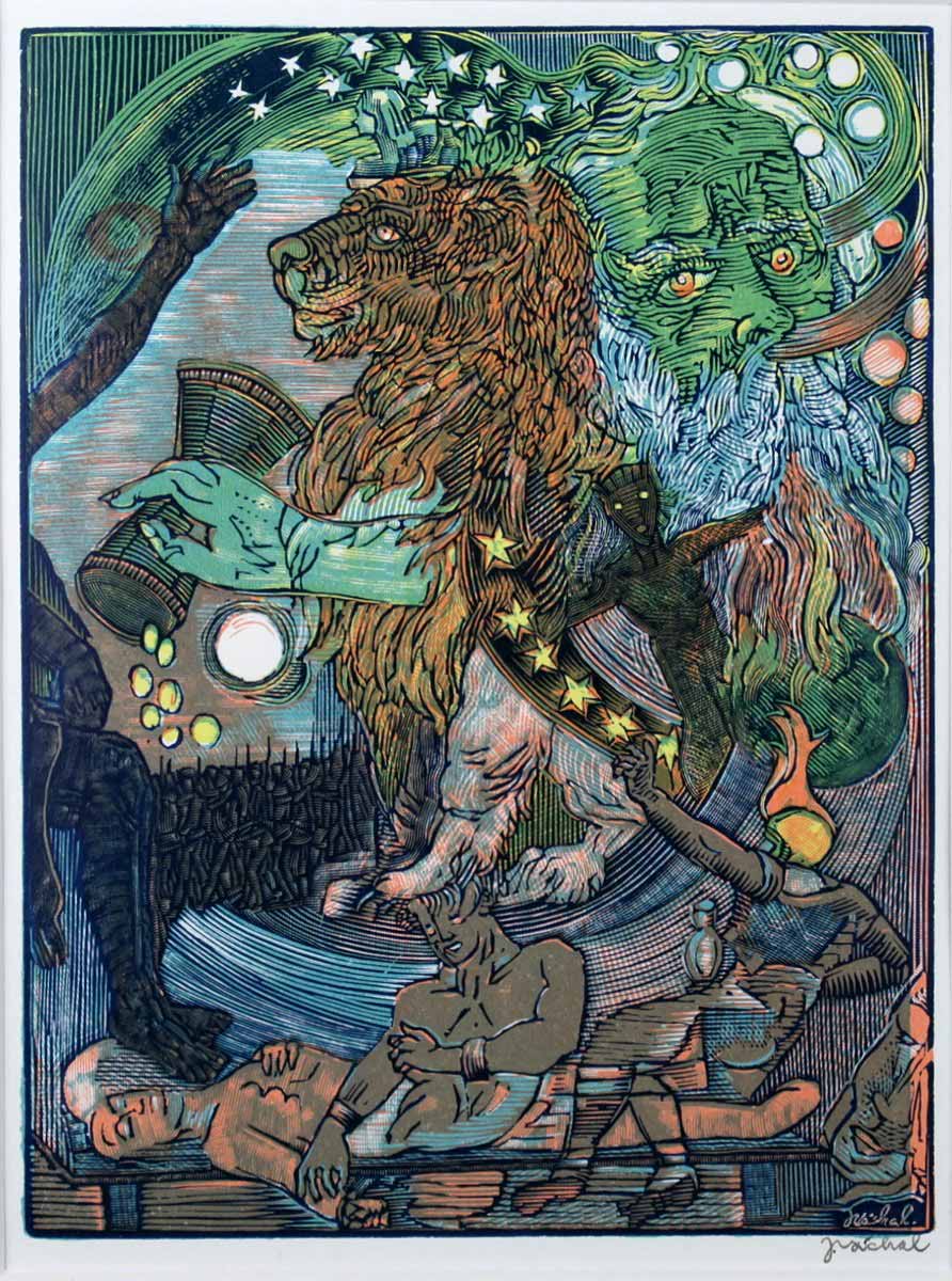 Josef Váchal (1884 - 1969) - List "Čas" z cyklu Ruce