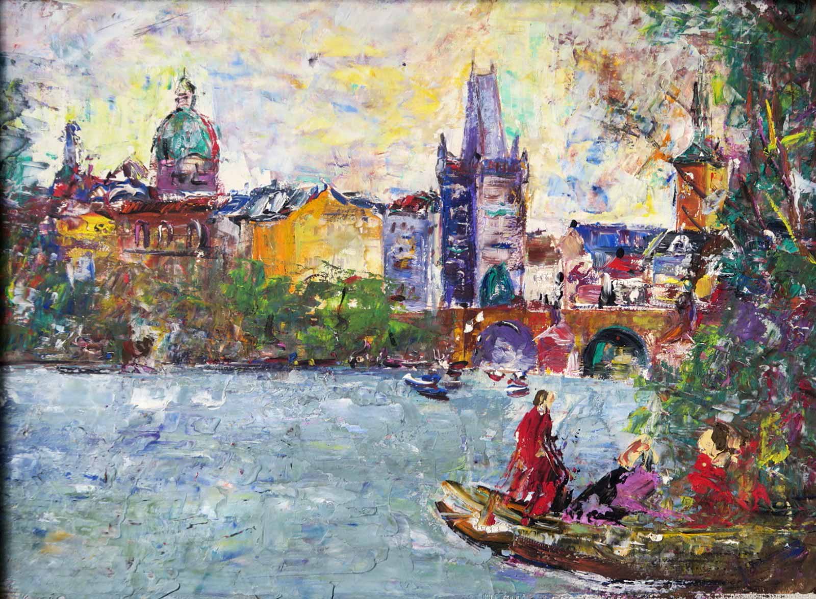 Ferdinand Kotvald (1898 - 1980) - Pohled na Karlův most