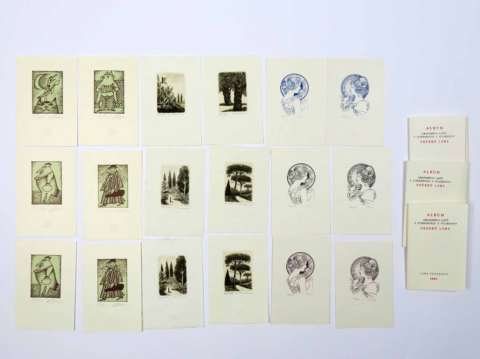 Album grafických listu z literárních a hudebních večerů Lyry 1983 (3x)