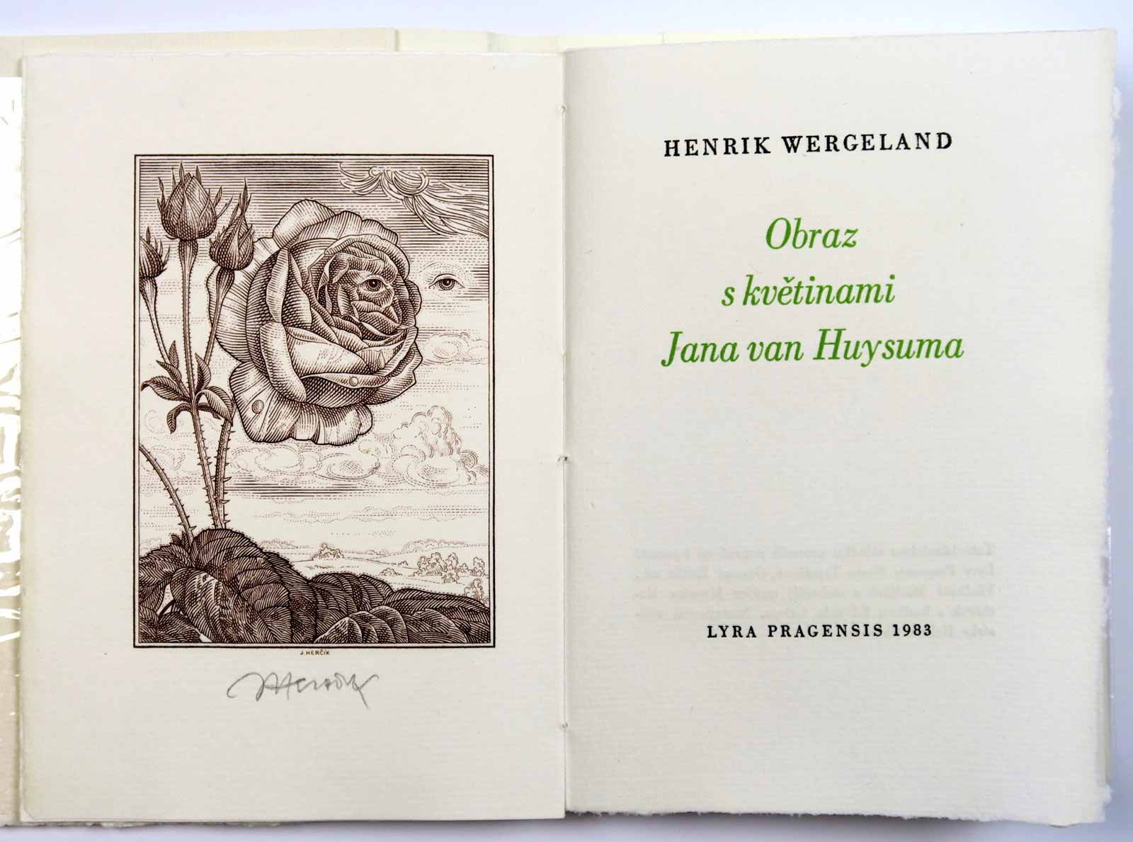Josef Herčík (1922 - 1999) - Henrik Wergeland: Obraz s květinami Jana van Huysuma
