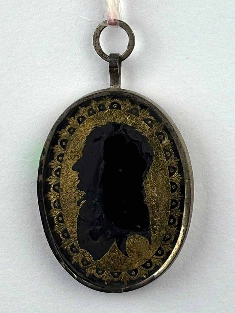 Biedermeierová miniatura muže - silueta