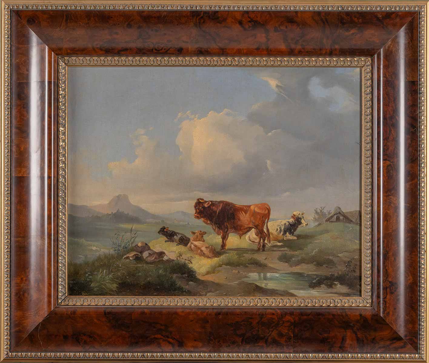 Skot na pastvě - párové obrazy