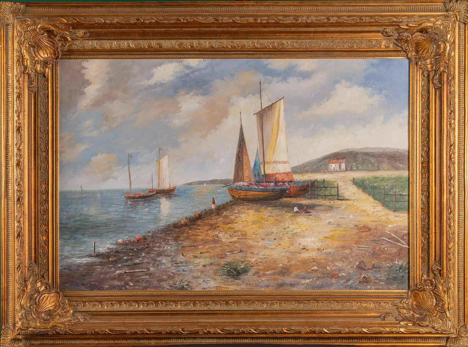 Plachetnice na břehu moře