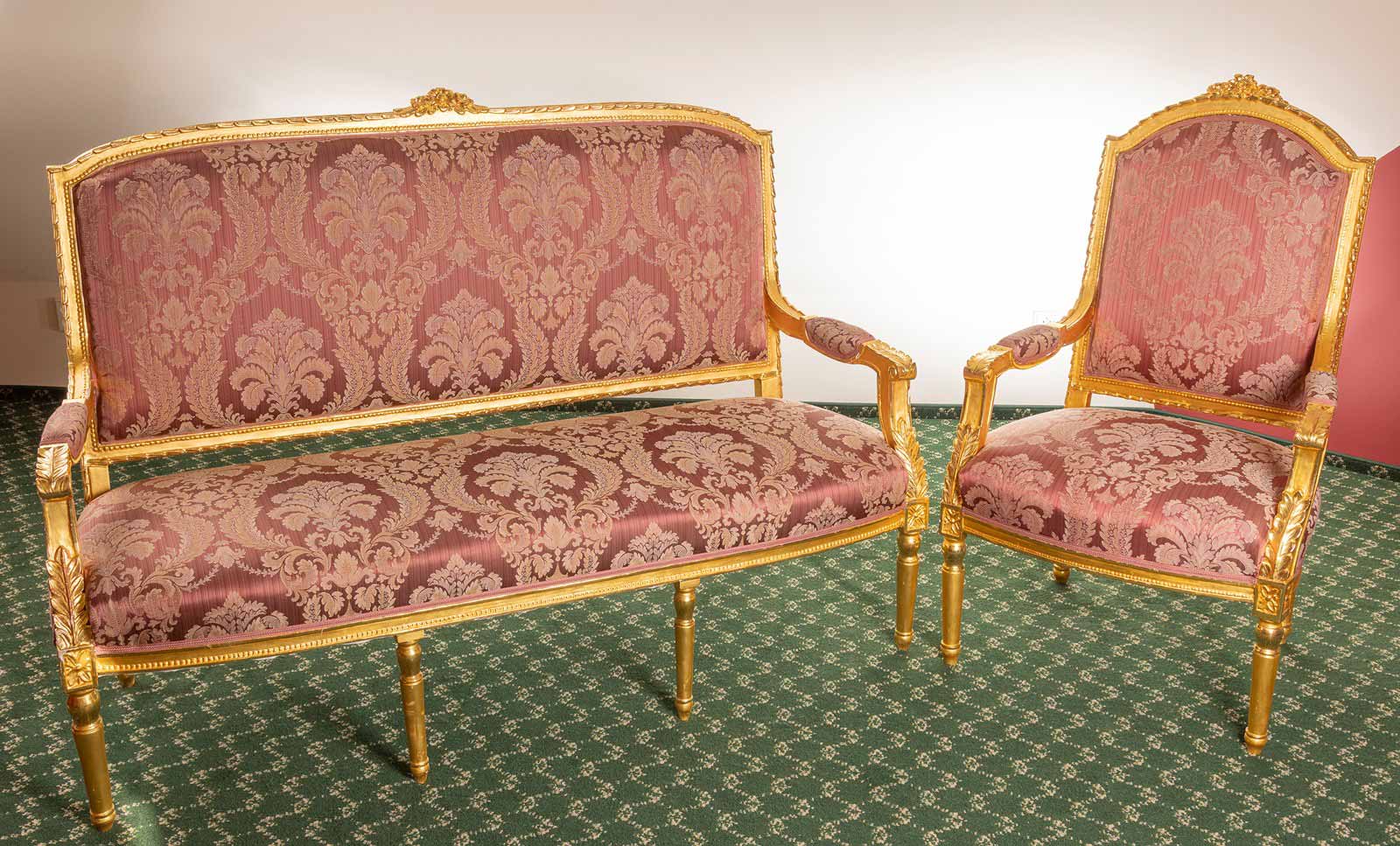 Sedací souprava v klasicistním stylu Ludvík XVI.