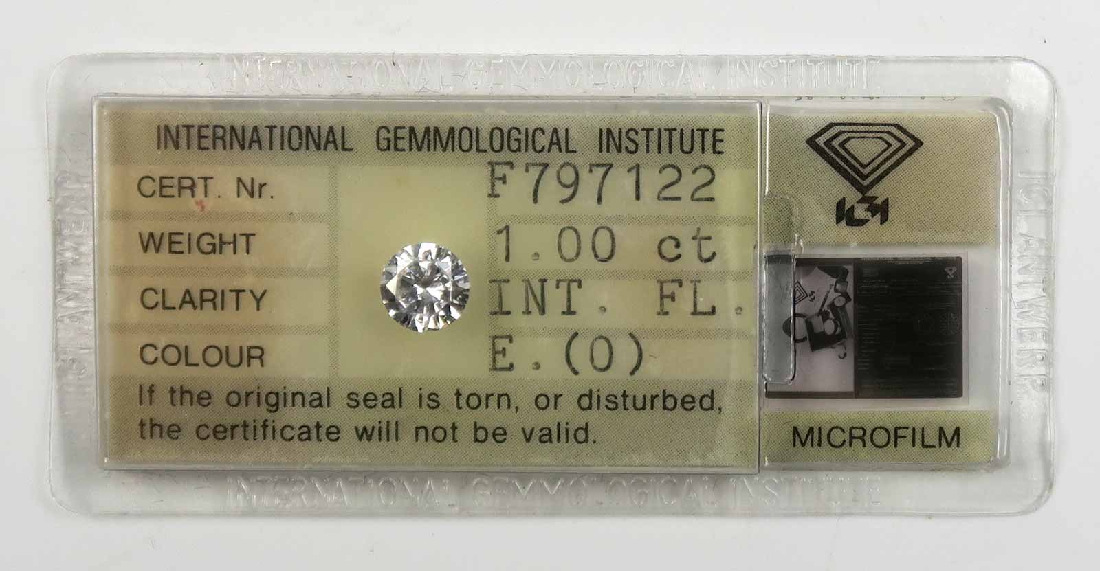 Investiční briliant 1,00 ct