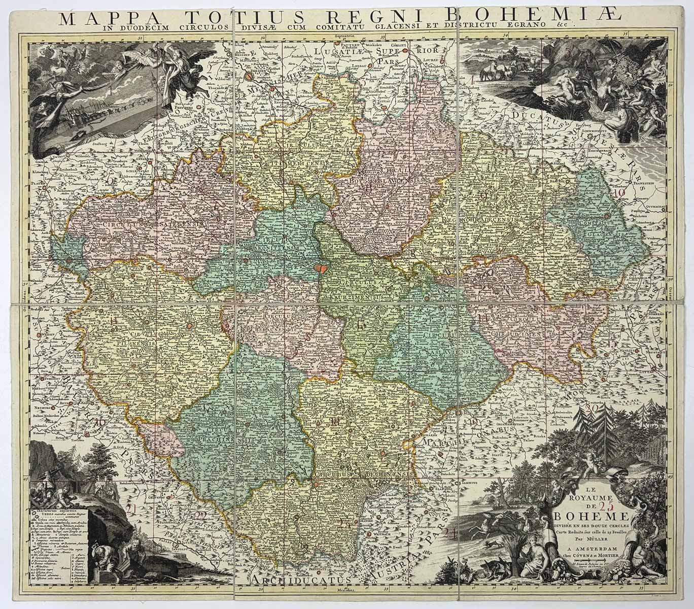 Johann Christoph Müller (1673 - 1721) - Největší mapa Čech
