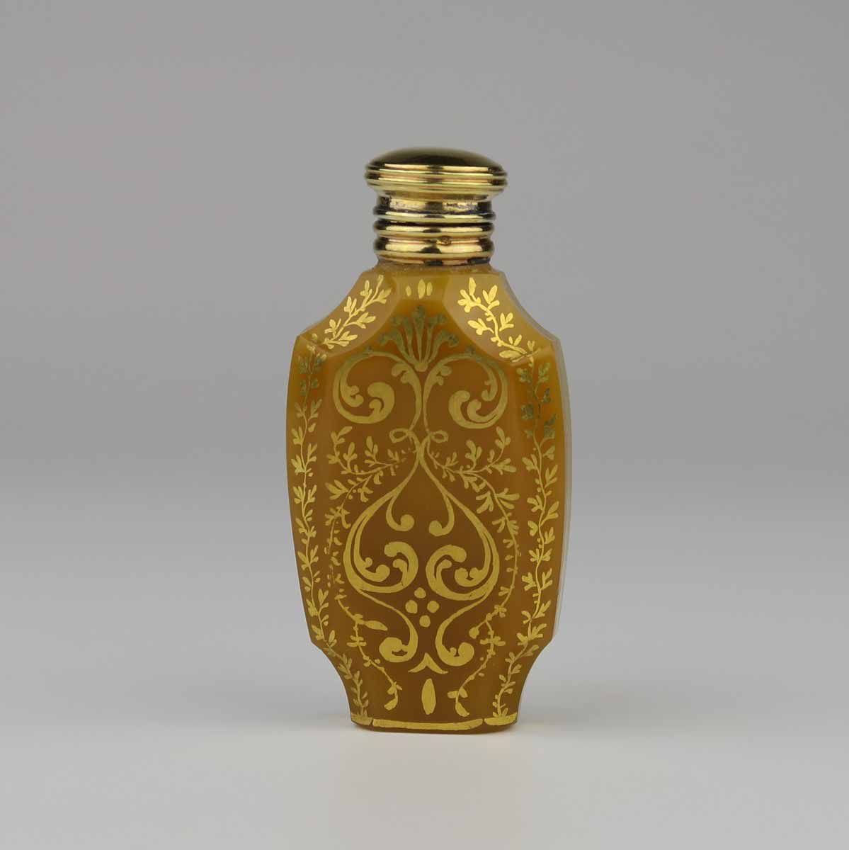 Biedermeierový agatinový flakon se stříbrnou montáží