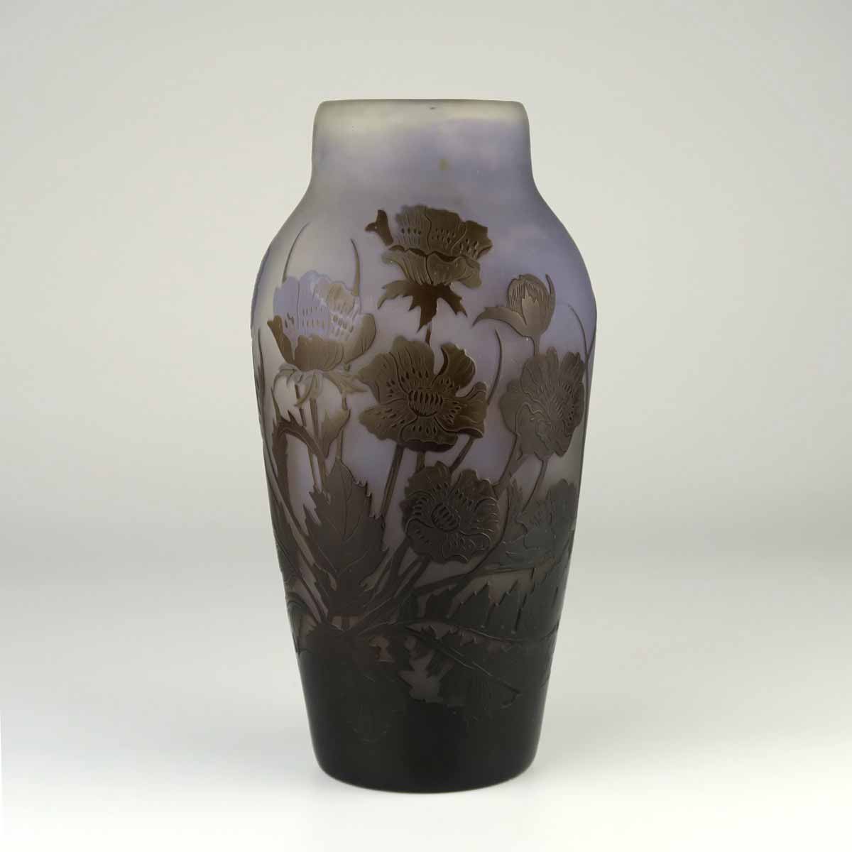 Secesní váza "vlčí mák", Gallé