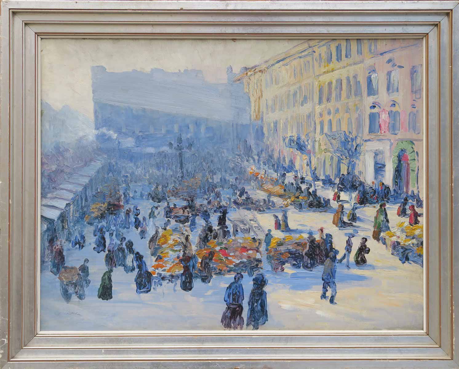 Otakar Štáfl (1884 - 1945) - Městský trh v zimě