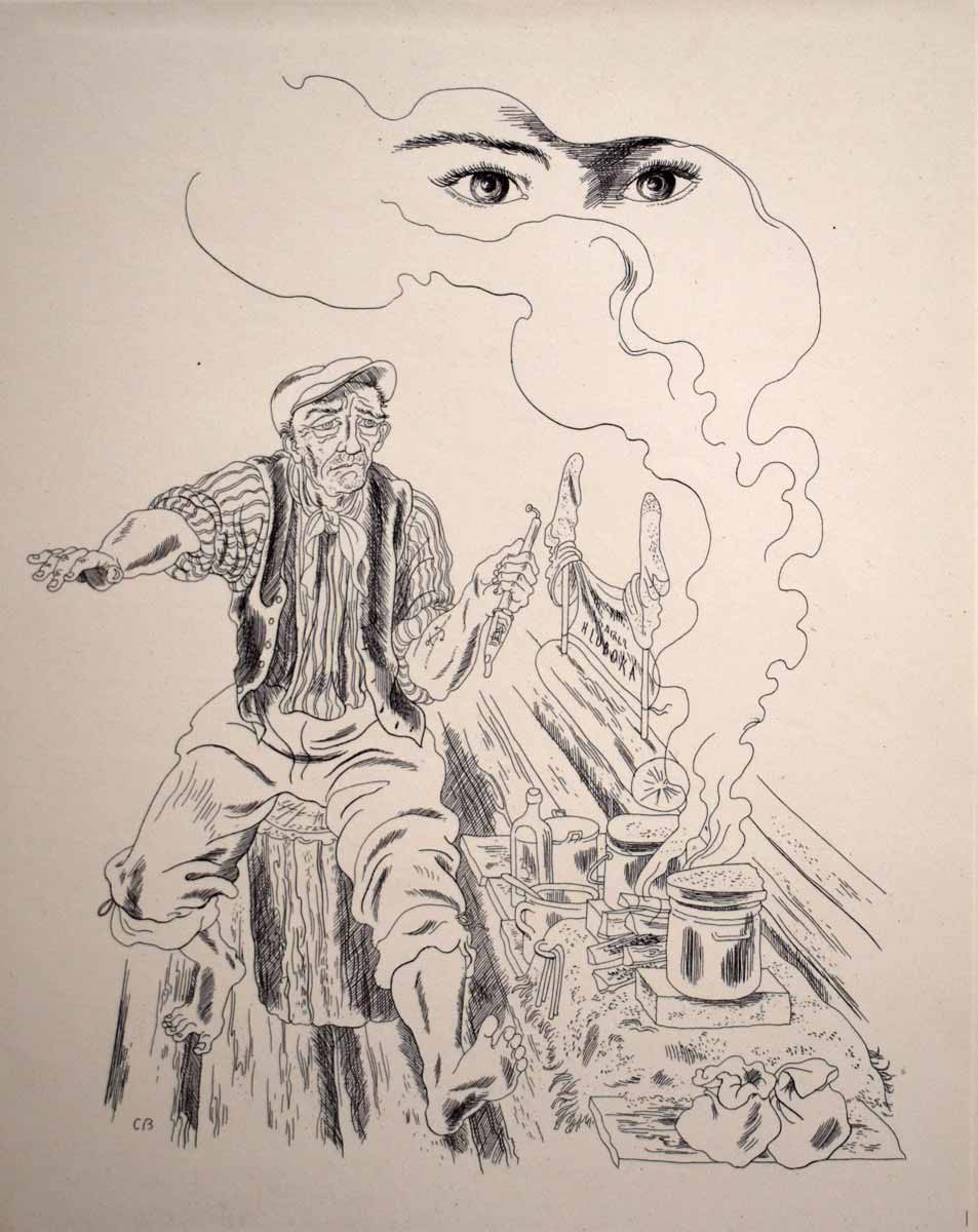 Cyril Bouda (1901 - 1984) - 7 litografií "Vzpomínky na mládí"