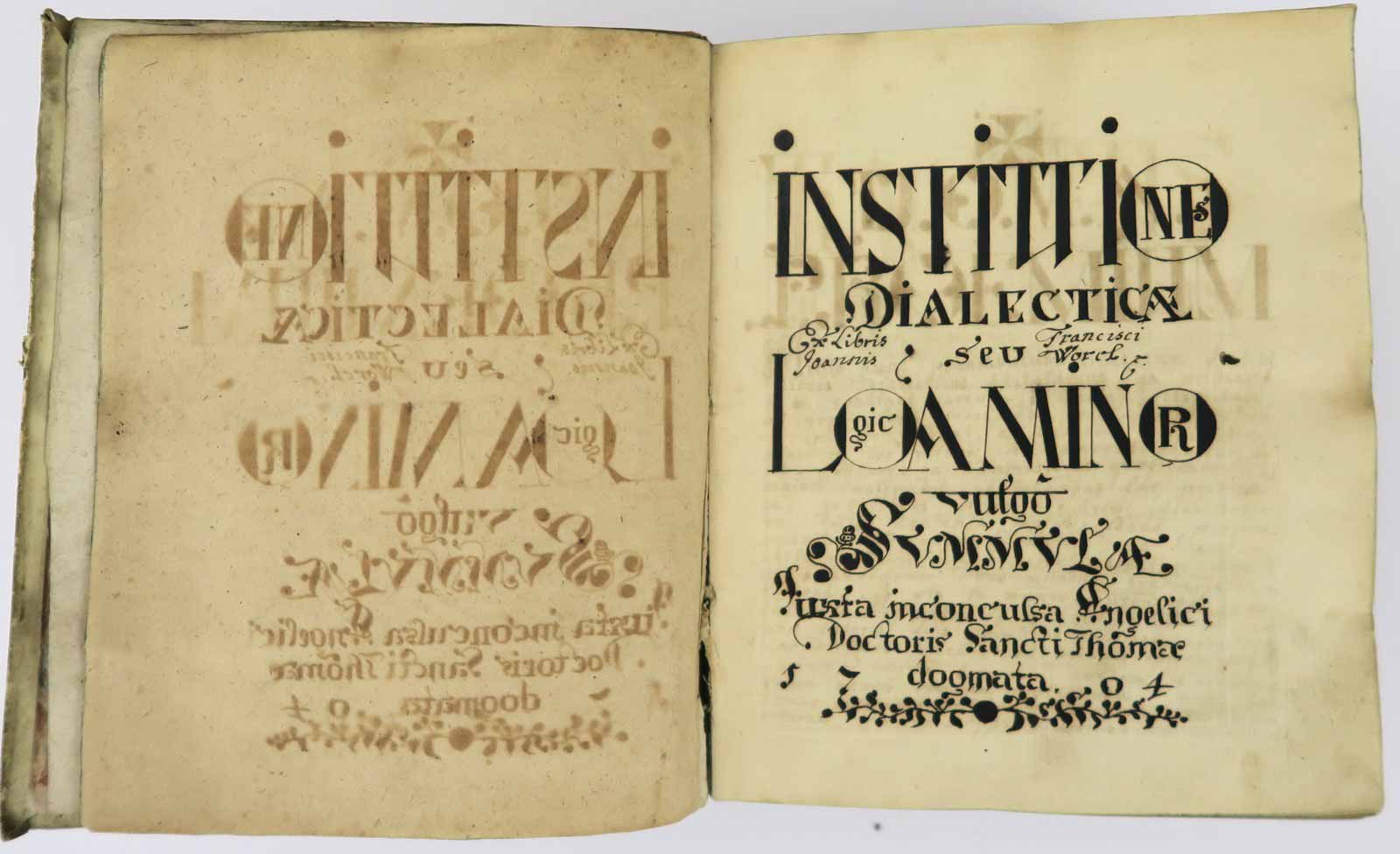 F. Worel, ruční přepis Institutiones dialecticae seu logicaminor…