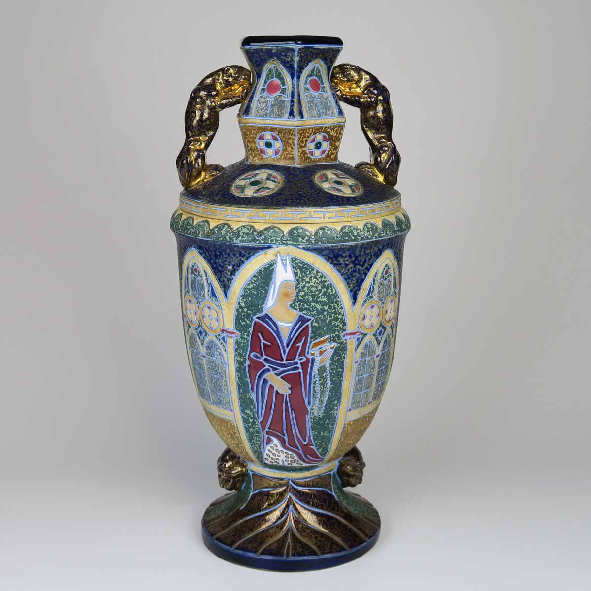 Velká dekorativní váza s víkem