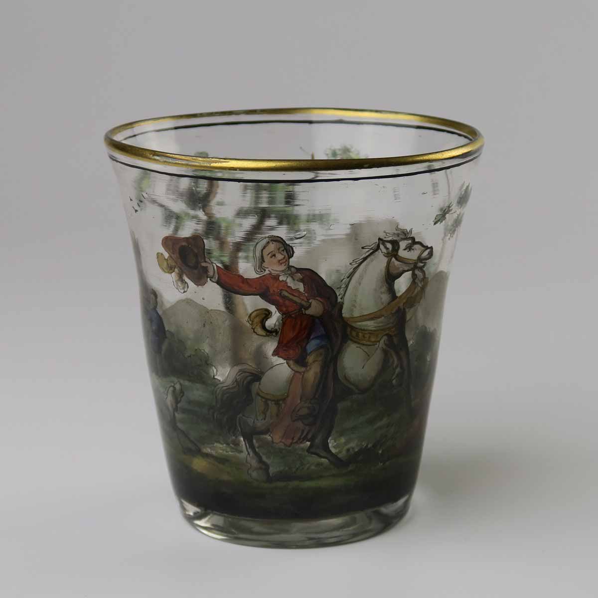 Číše "Lov jelena" v barokním stylu