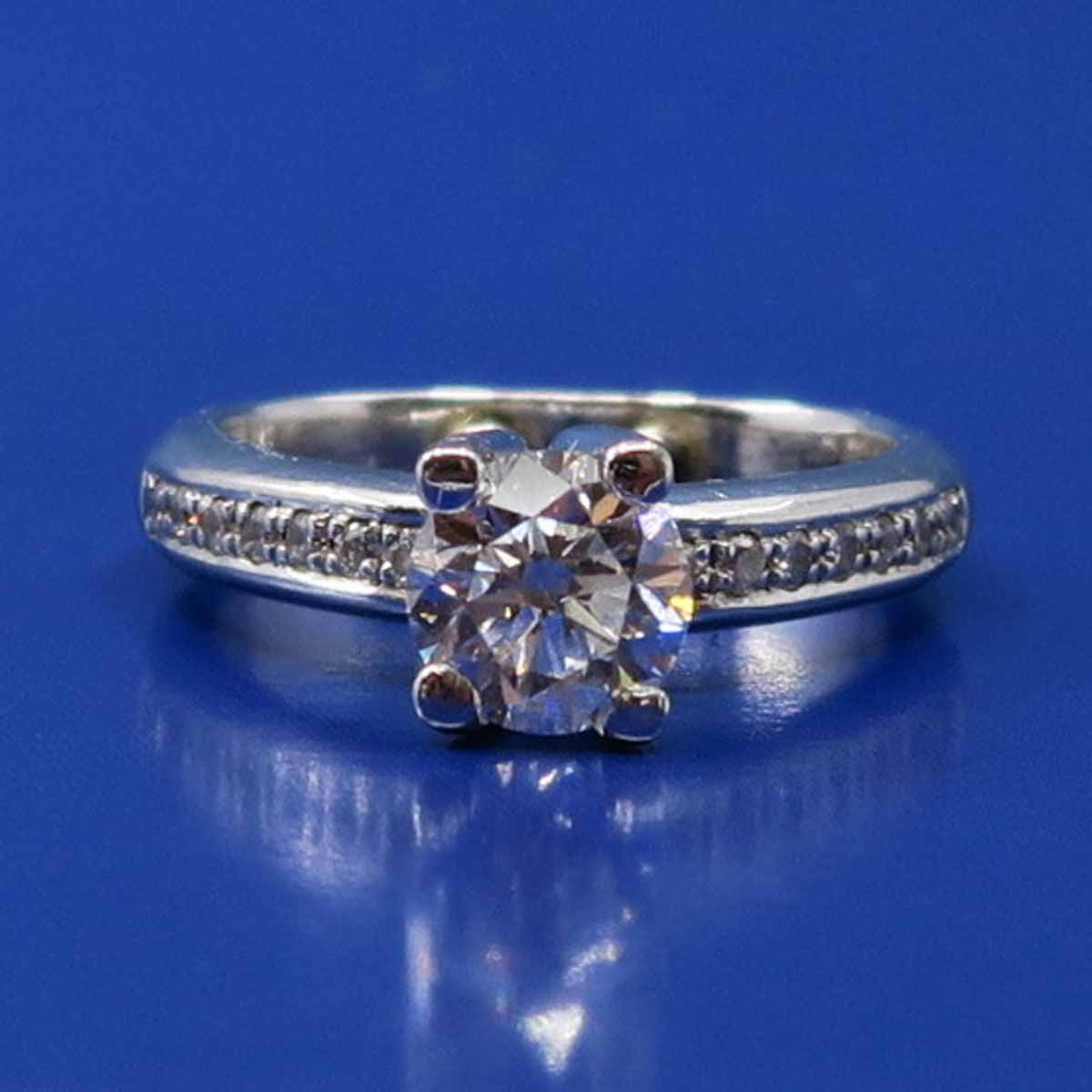 Zlatý prsten s briliantem, 1,05 ct