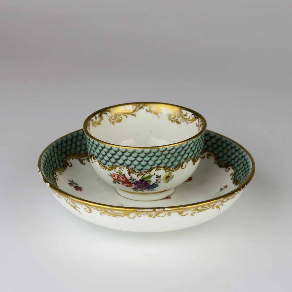 Rokokový koflík s miskou - Vídeň