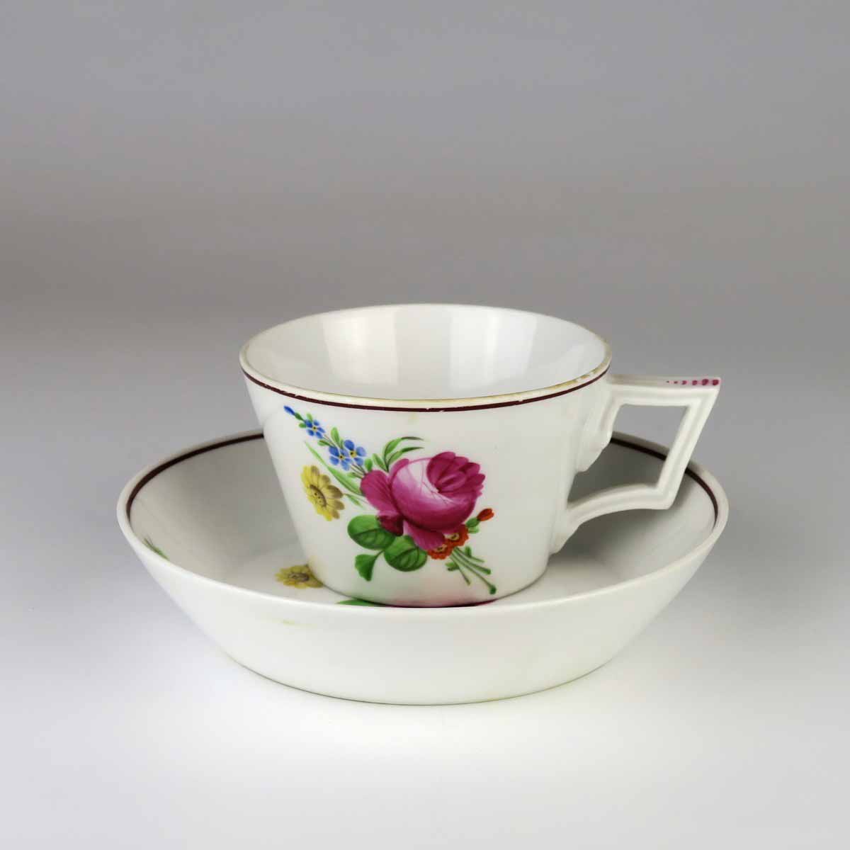 Empírový koflík s miskou - Slavkov