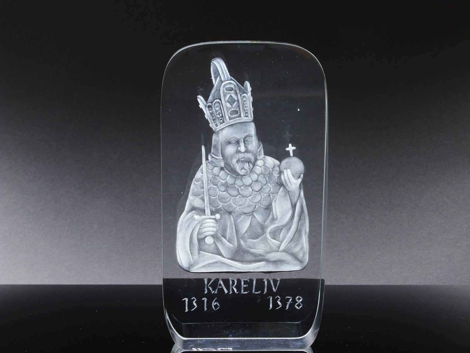 Ludvika Smrčková - Stéla s Karlem IV.