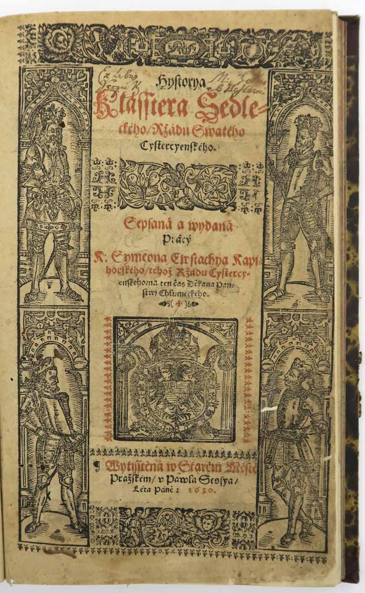 Kapihorský Šimon Eustachius: Historia kláštera sedleckého řádu svatého cisterciánského, 1630