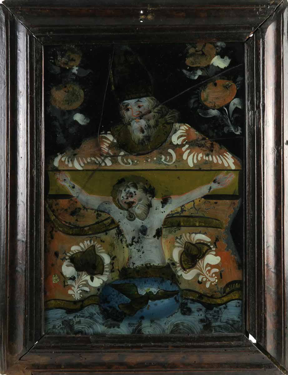 Podmalba "Nejsvětější Trojice - Trůn boží milosti"