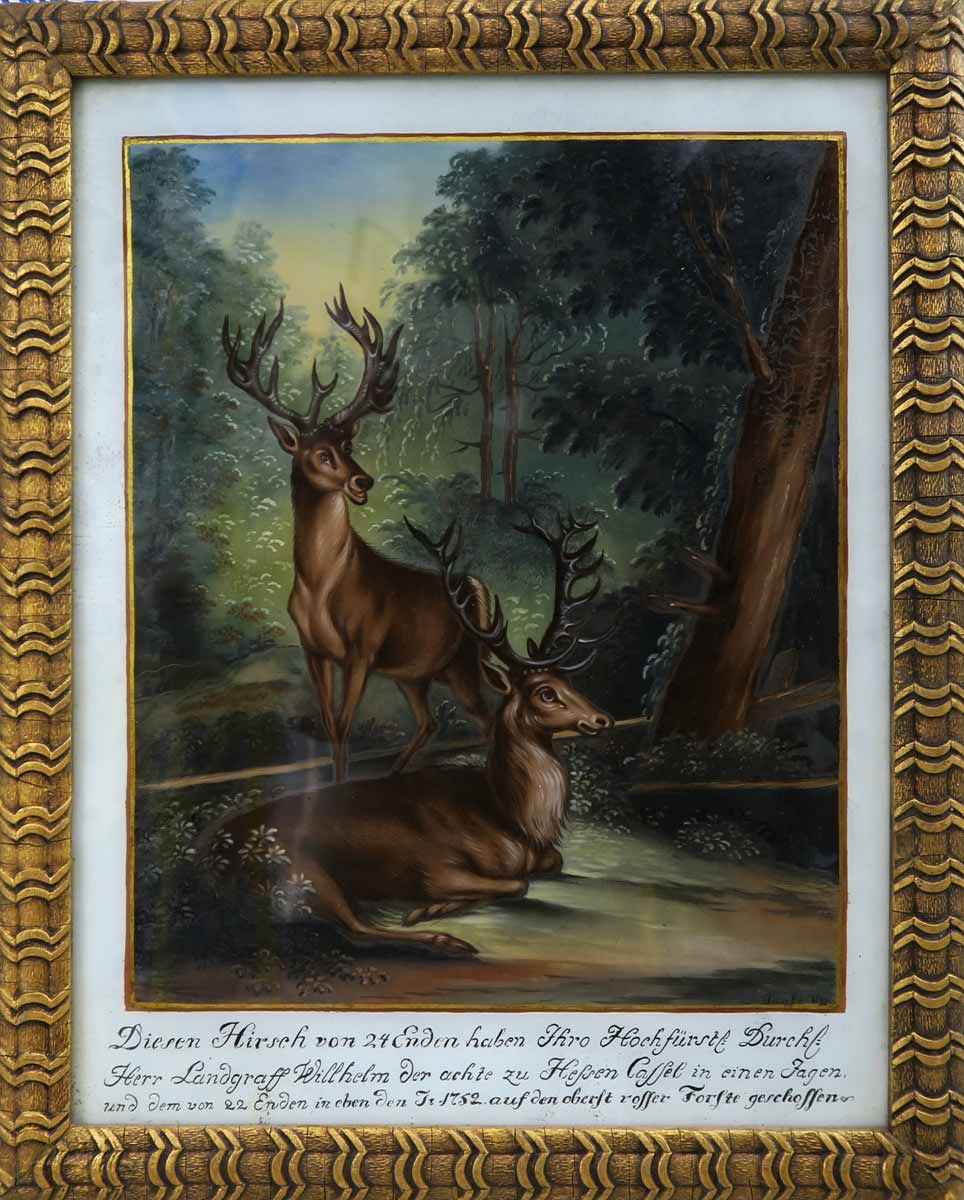 Podmalba "Vincenz Janke -  Pár jelenů"